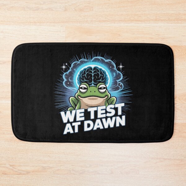 Item preview, We Test At Dawn Funny Frog Test Day | Galaxy Brain Frog Funny Exam Design designed and sold by PROPera-design.