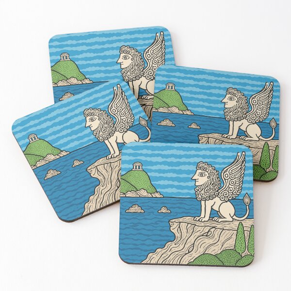 Item preview, Winged Lion by the Sea designed and sold by urvanto.