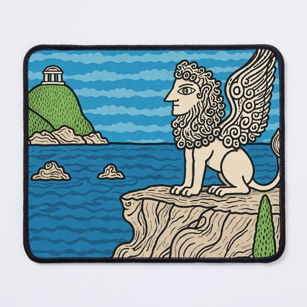 Item preview, Winged Lion by the Sea designed and sold by urvanto.