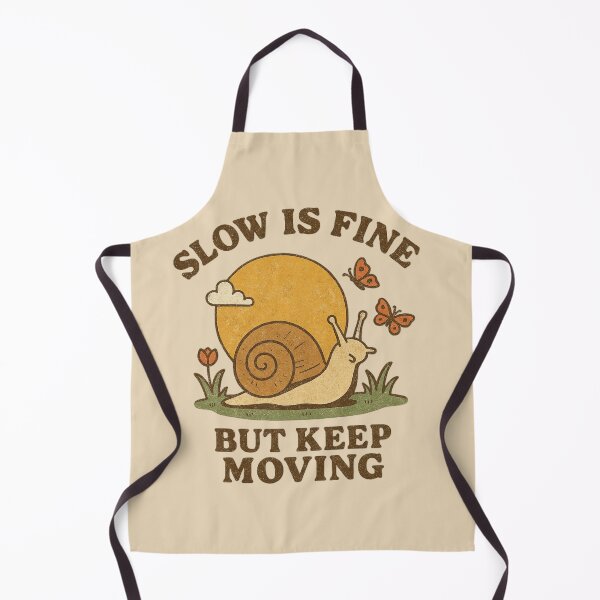 Item preview, Slow Is Fine But Keep Moving Snail Cute Motivational Vintage Design designed and sold by Negisandeep studio.