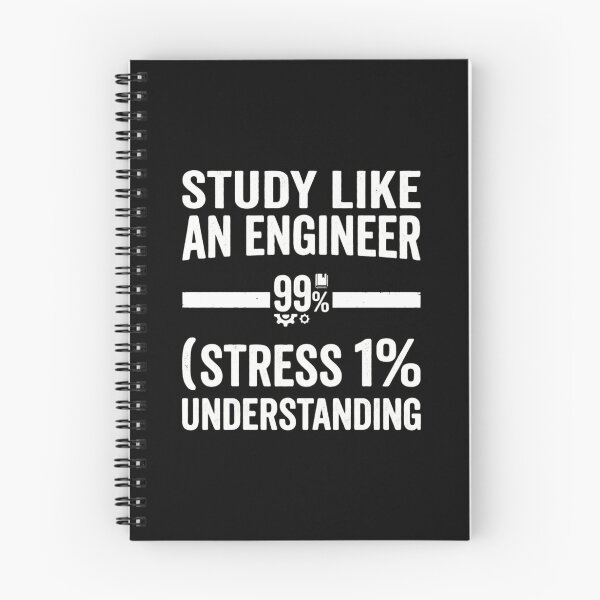 Item preview, Study Like an Engineer 99 Percent Stress 1 Percent Understanding Funny Design designed and sold by Amr Darwish Graphic designer.