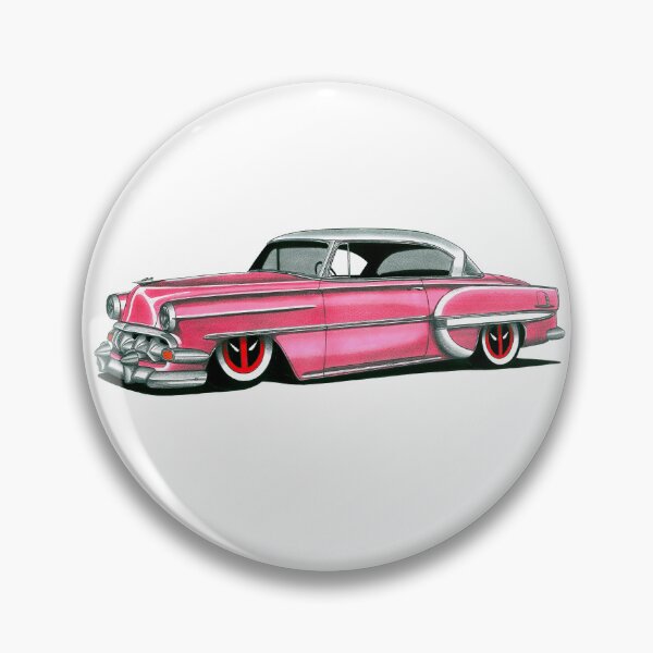Item preview, Exclusive drawing american restomod pink Chevy Bel Air V8 Coupe designed and sold by Cars23.