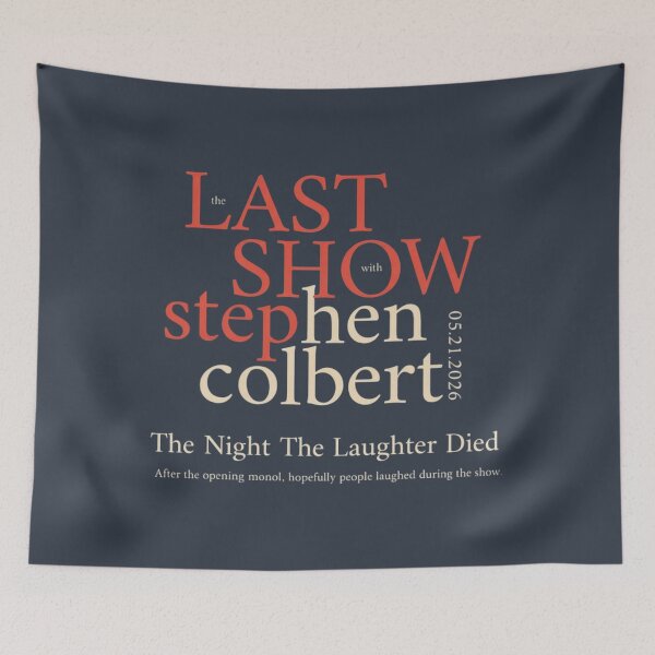Item preview, Stephen Colbert Last Show 2026 The Night The Laughter Died Funny Parody Classic T-Shirt designed and sold by bluither.