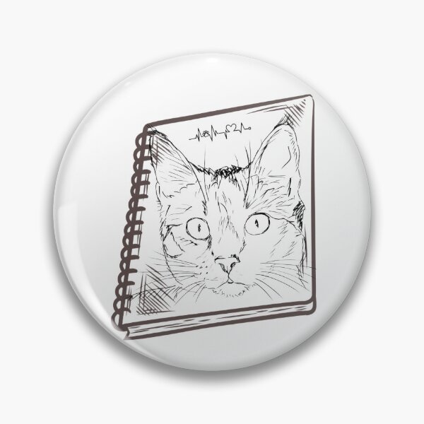 Item preview, cat and book -black and white  designed and sold by SOFY5STARS.