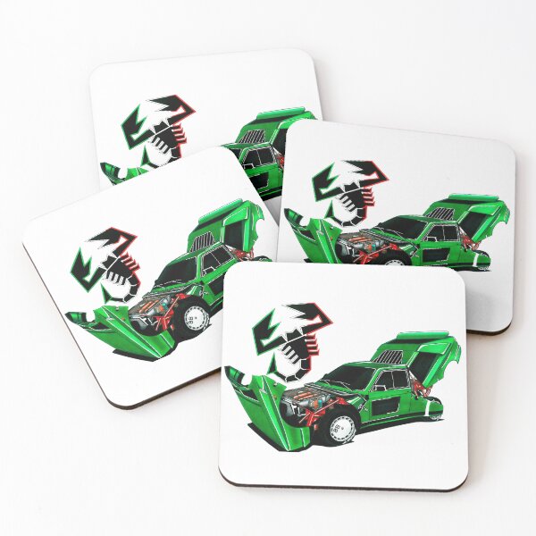 Item preview, Exclusive drawing legendary italian sport car 4WD green Group B rally car Delta S4 SE038 designed and sold by Cars23.