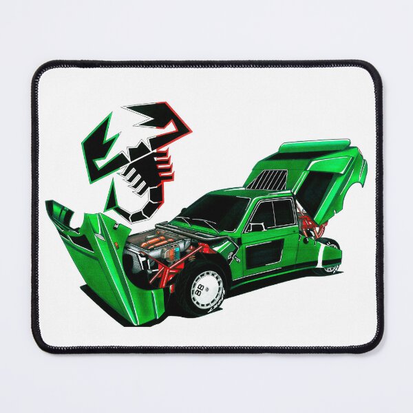 Item preview, Exclusive drawing legendary italian sport car 4WD green Group B rally car Delta S4 SE038 designed and sold by Cars23.