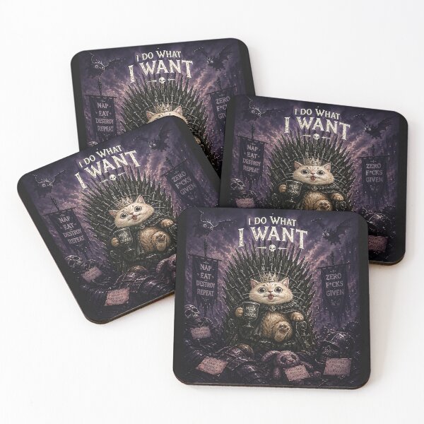 Item preview, Dark Fantasy Cat King – I Do What I Want – Funny Gothic Meme Art designed and sold by thor81pl.