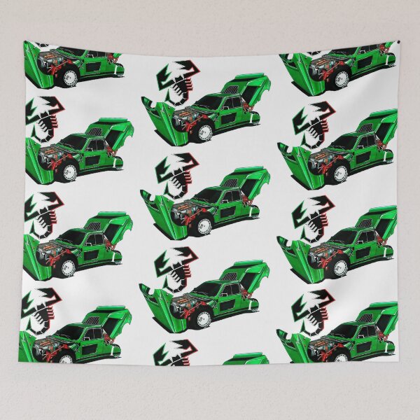 Item preview, Exclusive drawing legendary italian sport car 4WD green Group B rally car Delta S4 SE038 designed and sold by Cars23.