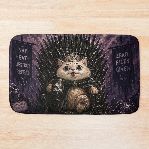 Item preview, Dark Fantasy Cat King – I Do What I Want – Funny Gothic Meme Art designed and sold by thor81pl.