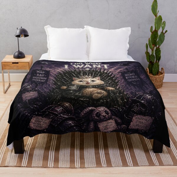 Item preview, Dark Fantasy Cat King – I Do What I Want – Funny Gothic Meme Art designed and sold by thor81pl.