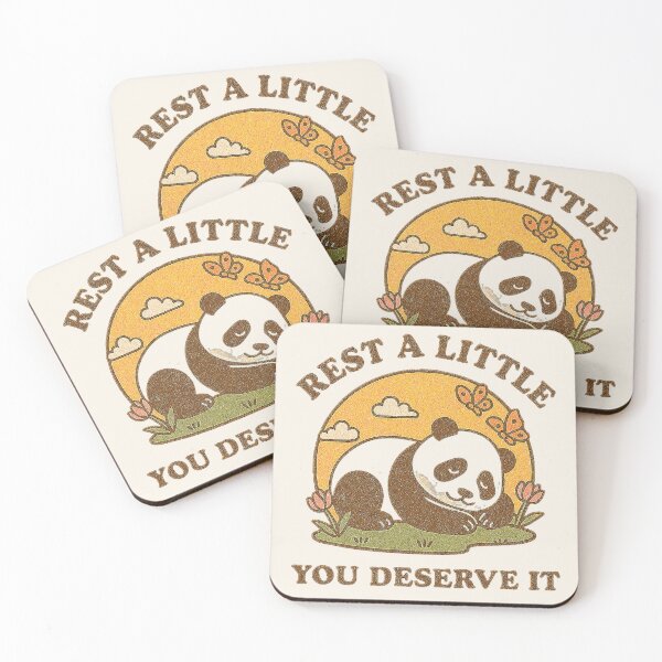 Item preview, Rest A Little You Deserve It Panda Cute Motivational Vintage Design designed and sold by Negisandeep studio.