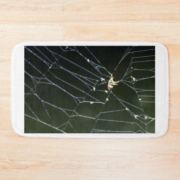 Item preview, Close-Up Of Spider Web With Trapped Insect At Night Showing Dew And Delicate Threads designed and sold by Nmallia.