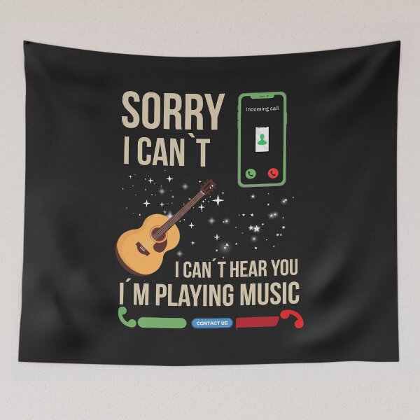Item preview, Sorry I Can’t Hear You I’m Playing Music Funny Introvert Design designed and sold by Joyful-Pixel.