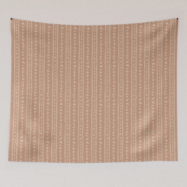 Item preview, Fern Stripes - Cream on Lt Brown designed and sold by lisanganart.