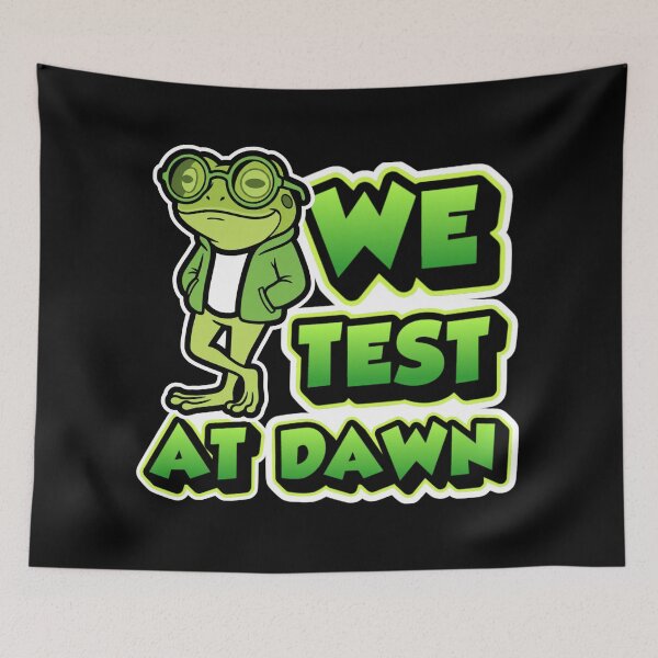 Item preview, We Test At Dawn Funny Frog Test Day | Cool Frog Glasses Funny School Design designed and sold by PROPera-design.