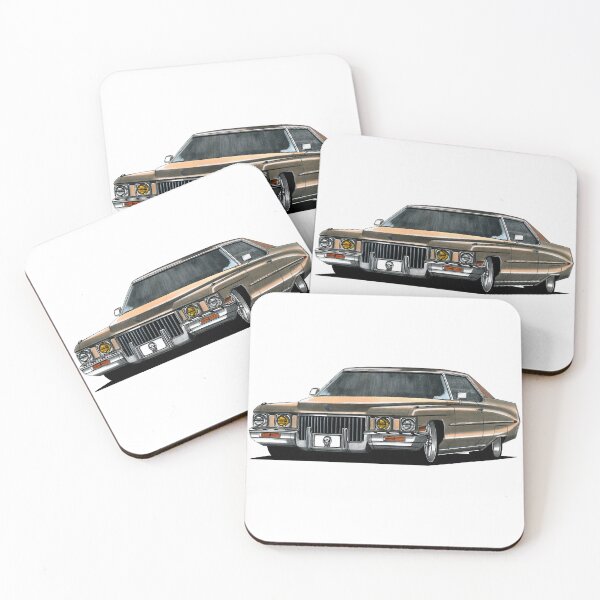 Item preview, Exclusive drawing legendary luxury premium american retro car 1973 Coupe Deville with V8 engine designed and sold by Cars23.