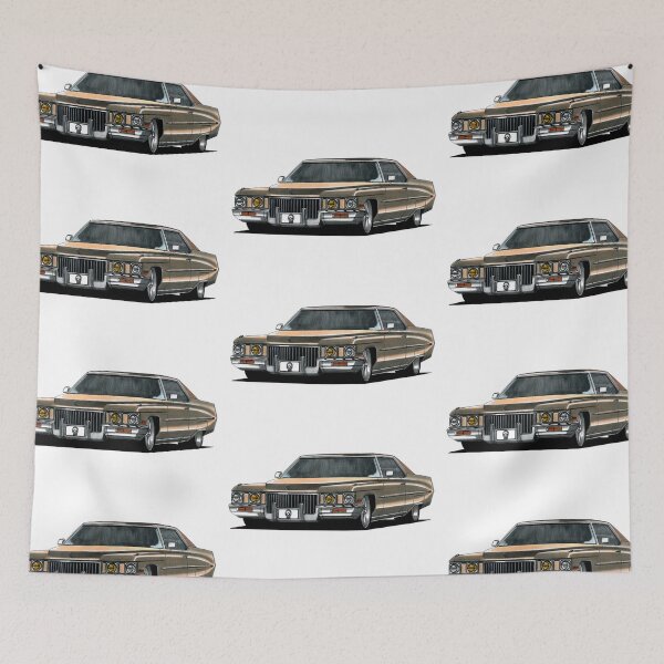Item preview, Exclusive drawing legendary luxury premium american retro car 1973 Coupe Deville with V8 engine designed and sold by Cars23.
