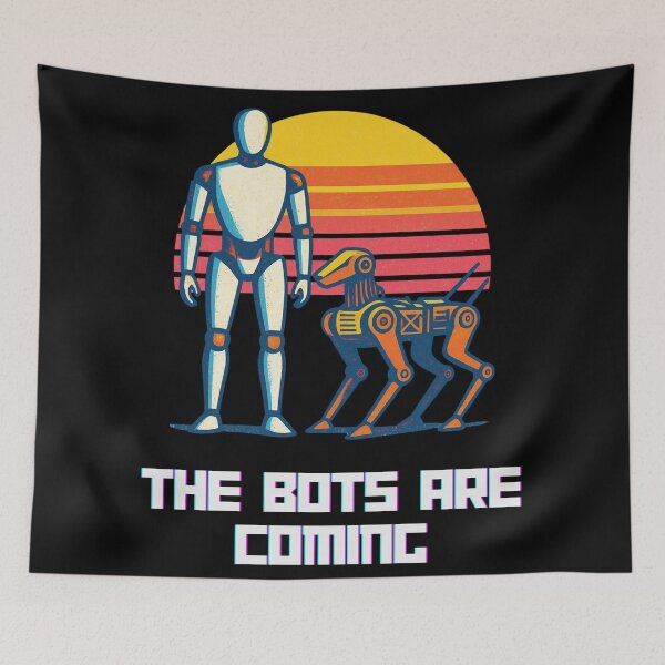 Item preview, Humanoid Robot The Bots Are Coming AI Sci Fi Futuristic Android AI Tech Graphic Tee designed and sold by TEEJAMBOREE.