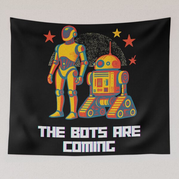 Item preview, Humanoid Robot The Bots Are Coming AI Sci Fi Futuristic Android AI Tech Graphic Tee designed and sold by TEEJAMBOREE.