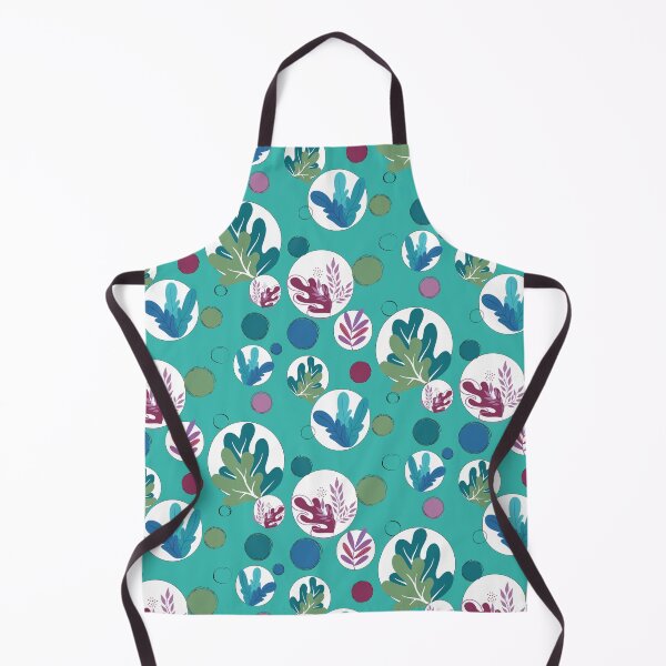 Item preview, Tropical Abstract Leaves Pattern, Colorful Geometric Circles designed and sold by Vibria Pattern Studio.