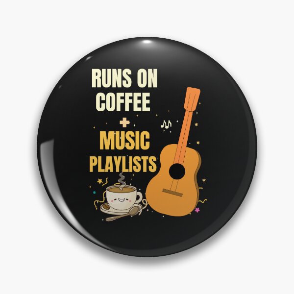 Item preview, Runs On Coffee And Music Playlists Funny Coffee Music Design designed and sold by Joyful-Pixel.