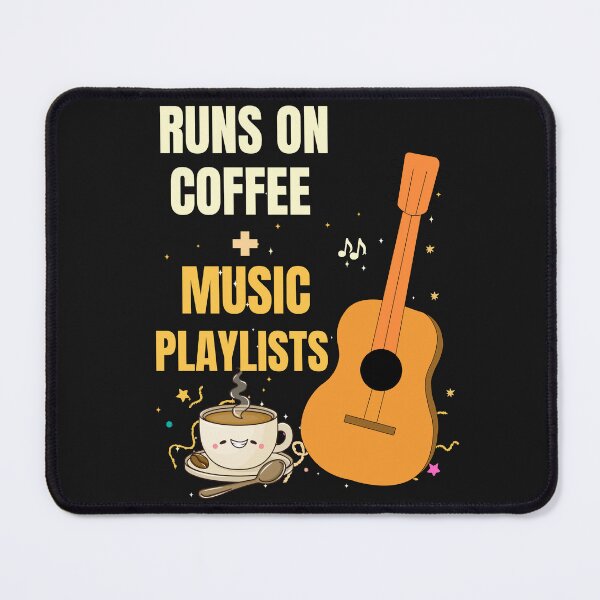 Item preview, Runs On Coffee And Music Playlists Funny Coffee Music Design designed and sold by Joyful-Pixel.