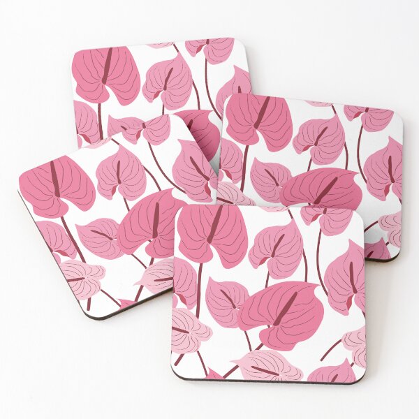Item preview, Pink and red anthurium flower seamless pattern background image designed and sold by Aikesout.