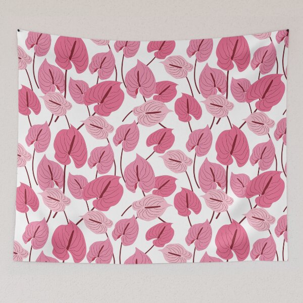 Item preview, Pink and red anthurium flower seamless pattern background image designed and sold by Aikesout.