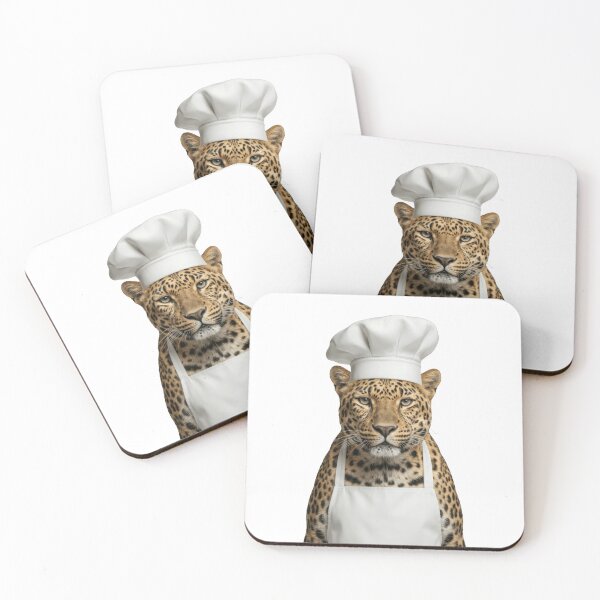 Item preview, Funny Leopard Chef Realistic Animal Cooking Humor Art designed and sold by LazyOwlStore.