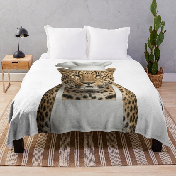 Item preview, Funny Leopard Chef Realistic Animal Cooking Humor Art designed and sold by LazyOwlStore.