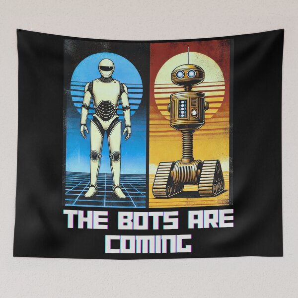 Item preview, Humanoid Robot The Bots Are Coming AI Sci Fi Futuristic Android AI Tech Graphic Tee designed and sold by TEEJAMBOREE.