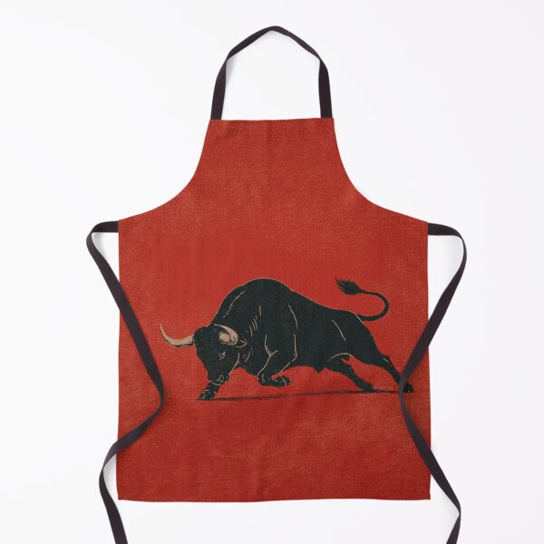 Item preview, Red bull - charging - spanish mid century moden style artwork  designed and sold by USAfineprints.