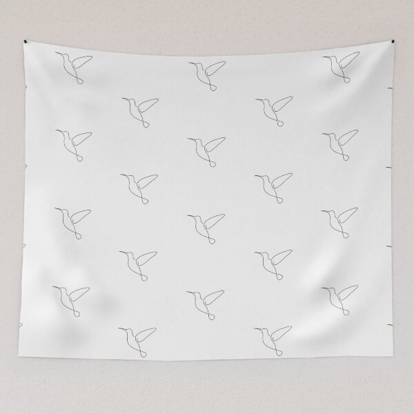 Item preview, Hummingbird Gift - Minimalist Black Line Bird Illustration for Nature Lovers designed and sold by Zamian86.