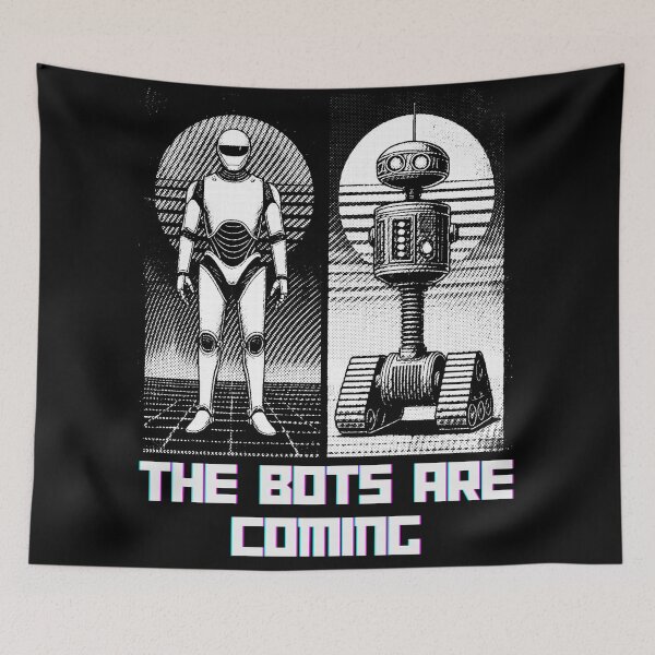 Item preview, Humanoid Robot The Bots Are Coming AI Sci Fi Futuristic Android AI Tech Graphic Tee designed and sold by TEEJAMBOREE.