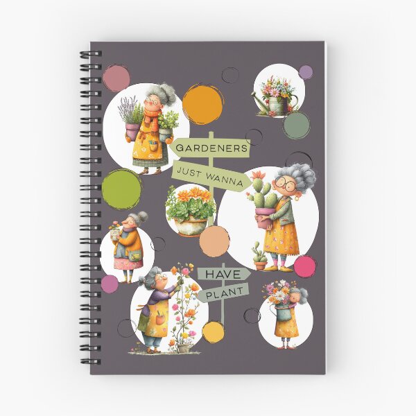 Item preview, Gardeners Just Wanna Have Plant, Funny Gardening Pattern designed and sold by Vibria Pattern Studio.