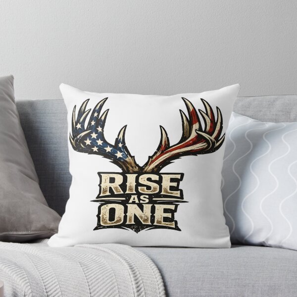 Item preview, Patriotic Deer Antlers American Flag Rise As One Unity designed and sold by DraftAndDoneArt.