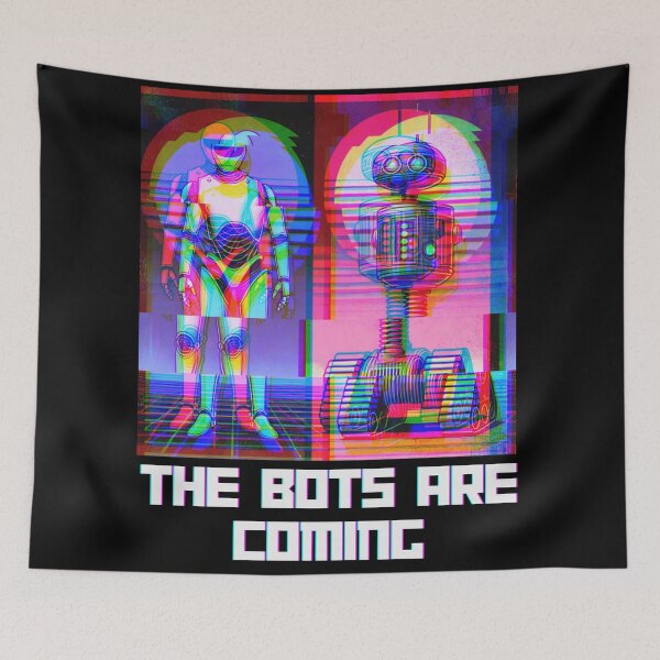 Item preview, Humanoid Robot The Bots Are Coming AI Sci Fi Futuristic Android AI Tech Graphic Tee designed and sold by TEEJAMBOREE.