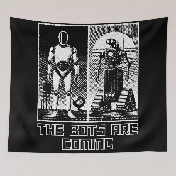 Item preview, Humanoid Robot The Bots Are Coming AI Sci Fi Futuristic Android AI Tech Graphic Tee designed and sold by TEEJAMBOREE.