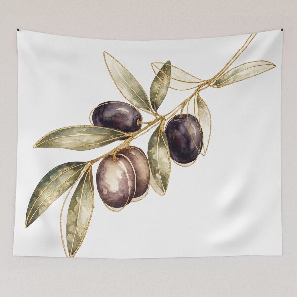 Item preview, Watercolor Olive Branch Botanical Illustration designed and sold by Rutvain.