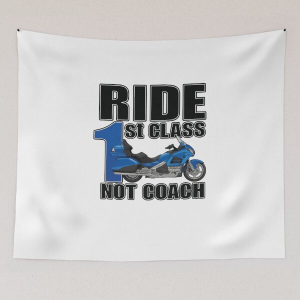 Item preview, Blue Goldwing GL1800 Inspired Touring Motorcycle T-Shirt – Premium Three-Wheel Cruiser Graphic for Long-Distance Riders designed and sold by ColorRebel.