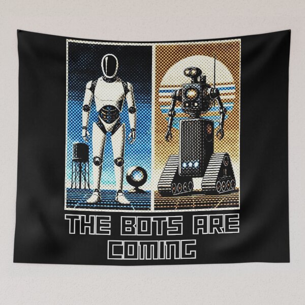 Item preview, Humanoid Robot The Bots Are Coming AI Sci Fi Futuristic Android AI Tech Graphic Tee designed and sold by TEEJAMBOREE.