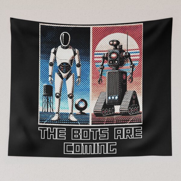 Item preview, Humanoid Robot The Bots Are Coming AI Sci Fi Futuristic Android AI Tech Graphic Tee designed and sold by TEEJAMBOREE.