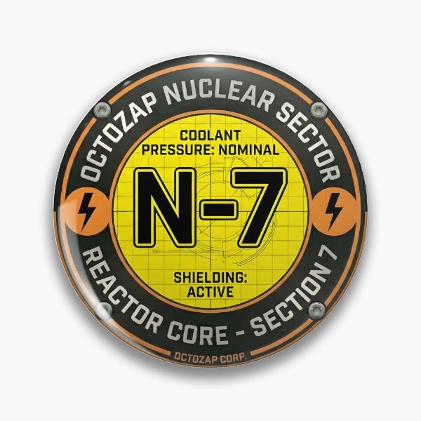 Item preview, Octozap Nuclear Power Core N-7 Industrial Decal designed and sold by octozap.