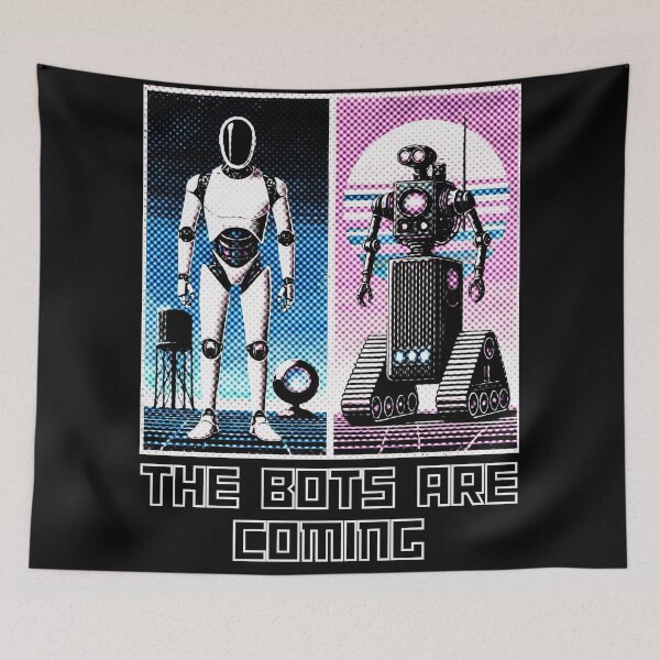 Item preview, Humanoid Robot The Bots Are Coming AI Sci Fi Futuristic Android AI Tech Graphic Tee designed and sold by TEEJAMBOREE.