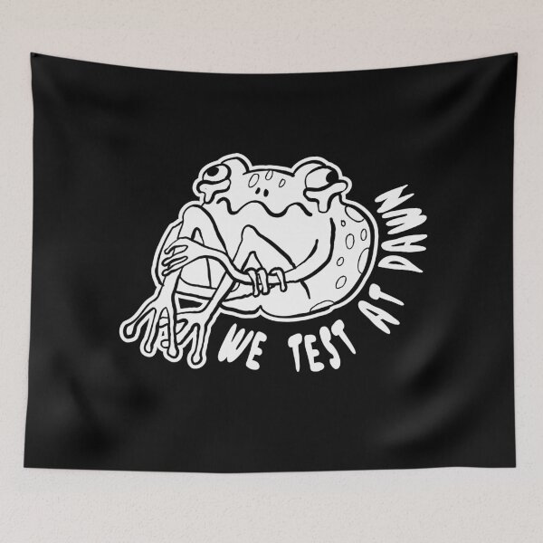 Item preview, We Test At Dawn Funny Frog Test Day | Minimal Line Frog Funny School Design designed and sold by PROPera-design.