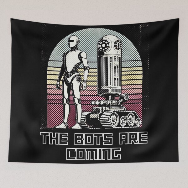 Item preview, Humanoid Robot The Bots Are Coming AI Sci Fi Futuristic Android AI Tech Graphic Tee designed and sold by TEEJAMBOREE.