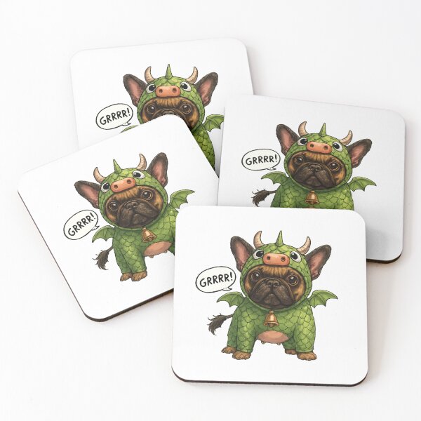 Item preview, French Bulldog Dragon Cute Fire-Breathing Frenchie designed and sold by shallia.
