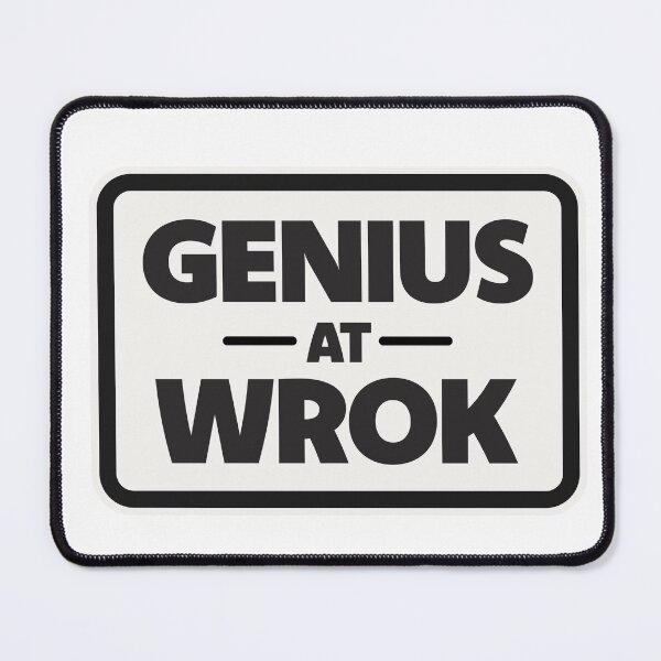 Item preview, Genius At Wrok | Funny Typo Design (Sticker Version) designed and sold by Guided by Voices.