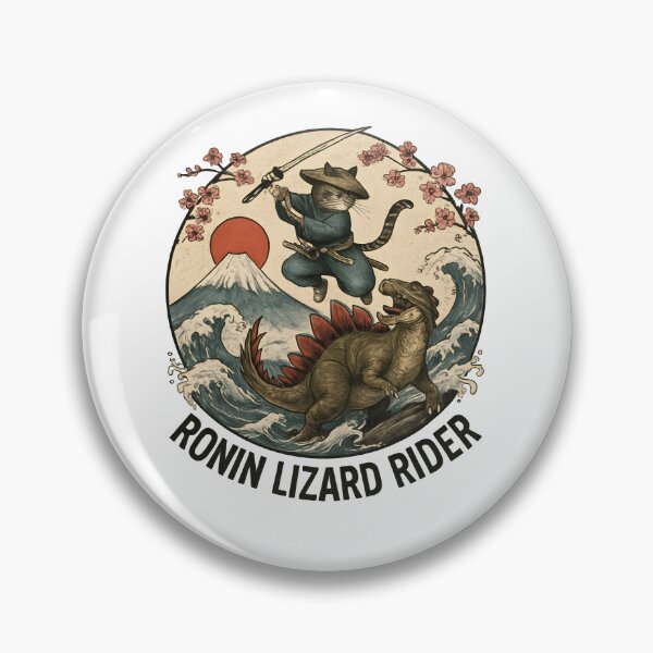 Item preview, Ronin Lizard Rider Samurai Cat designed and sold by SiarheiYur.