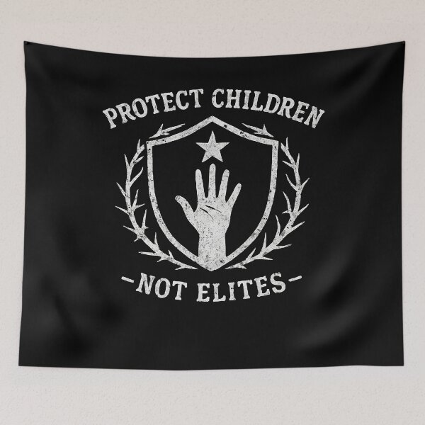Item preview, Protect Children Not Elites Shield designed and sold by SiarheiYur.